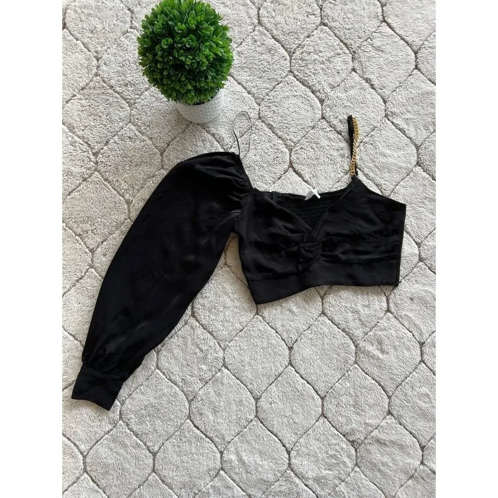 DAIMARAN Oxford Women's Two-Piece Set Top Long Sleeve + Skirt Black S - Picture 4 of 7